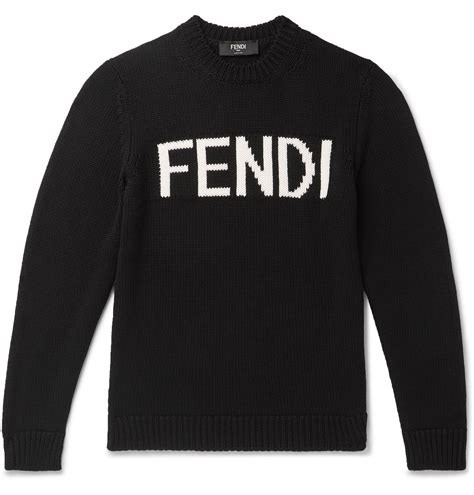 fendi logo intarsia sweater|Sweater .